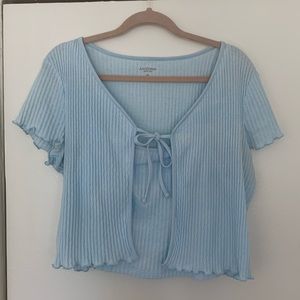 Baby blue 2 piece top - very soft - trendy